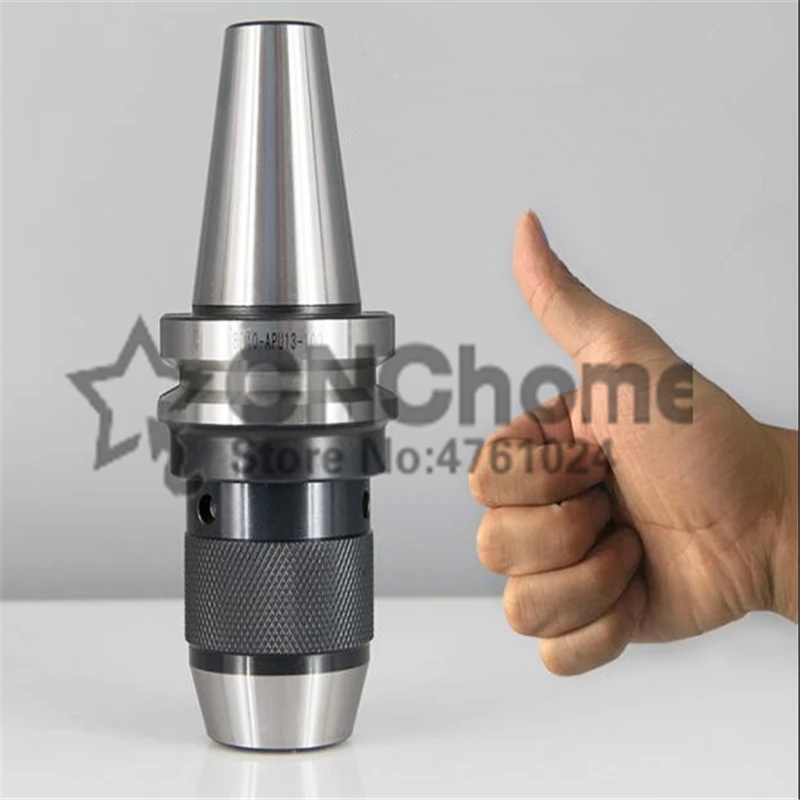 

BT30 BT40 APU16 Range:1-16mm APU13 Integrated keyless self tight Drill chuck for milling lathe BT40 APU13 Range:1-13mm