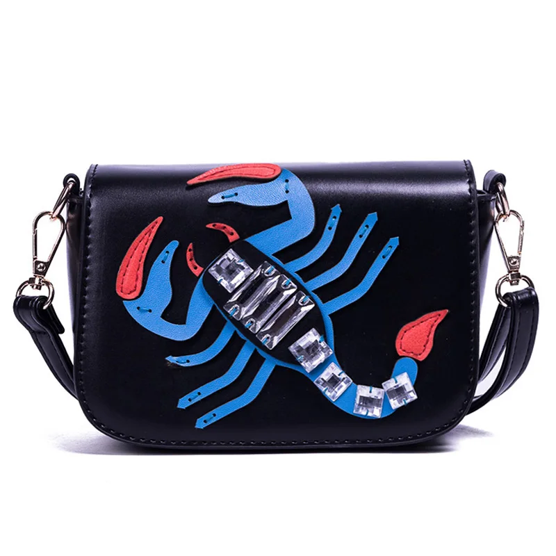 Italian brand bag Hippie Scorpion sticker shoulder bag fashion designer Diamond mini crossbody ...