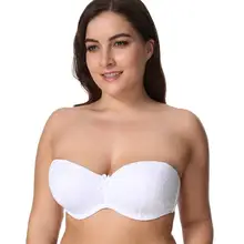 Гладкий многополосный Бюстгальтер-бандо без бретелек с силиконовыми полосками на косточках