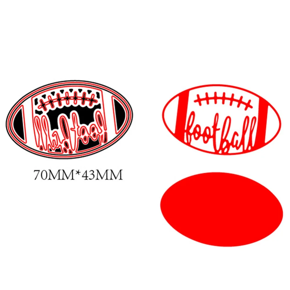 

70x43mm Football Metal Carbon steel cutting dies scrapbooking Paper Book photo album art card Dies Cutting