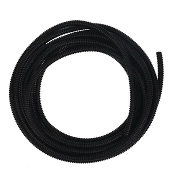 

Flexible 8mm Dia Black PE Corrugated Tubing Gas Conduit Tube Hose 5M
