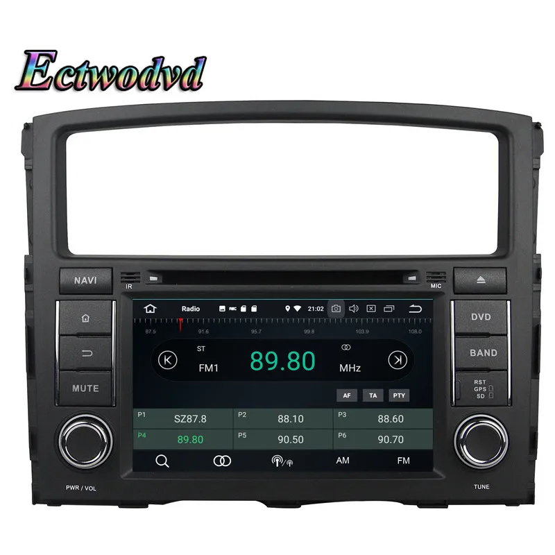 Discount Ectwodvd Octa Core 4G RAM 64G ROM Android 9.0 Car Multimedia DVD Player GPS HeadUnit for Mitsubishi PAJERO V97/V93 (2006-2011) 7