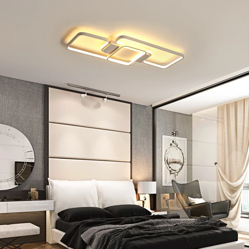 CUICAN nuevo rectángulo moderno luz LED de techo para habitación dormitorio iluminación AC85-265V de montaje en superficie de techo de la lámpara