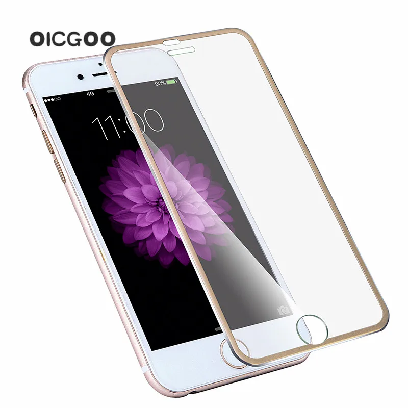 3D Curved Edge Front Screen Protector Tempered Glass for iPhone 6 6S Plus Full Cover 4.7 Titanium Protective Film