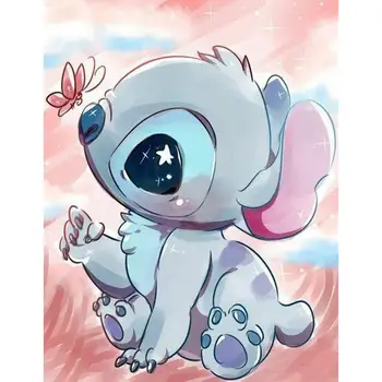 

Full 5D DIY Diamond Painting Cartoon "Stitch Kawaii" Drill Mosaic 3D Cross Stitch Embroidery Wall Decor Gift for children