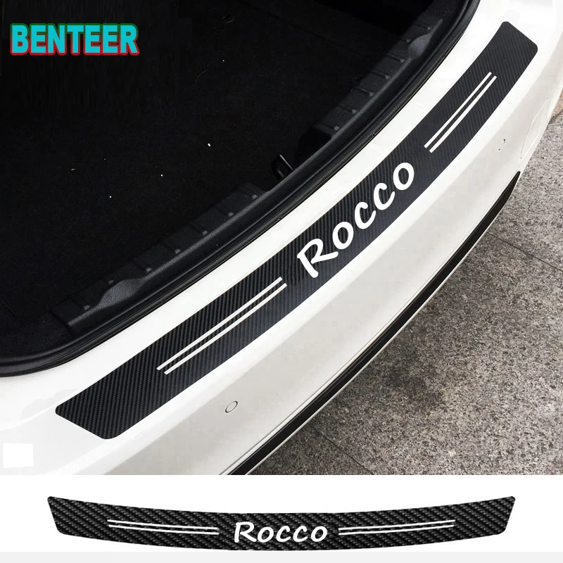Наклейки для заднего бампера автомобиля из углеродного волокна Rocco наклейки VW VK