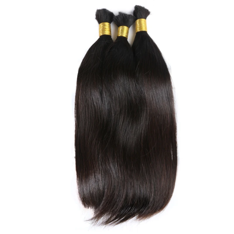 Addbeauty Bulk Human Hair For Braiding 1 Bundle Free Shipping Blonde 613 Natural Color Brazilian Straight Virgin Hair Extensions
