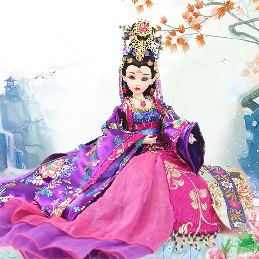 

Fortune days bjd doll East Charm Elegant Lady Chinese style including clothes stand box 35cm headdress souvenir