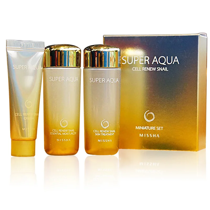 

MISSHA Super Aqua Cell Renew Snail Sample 1 set (Cleasing Foam 20ml+skin Treatment 30ml+Moisturizer 30ml)