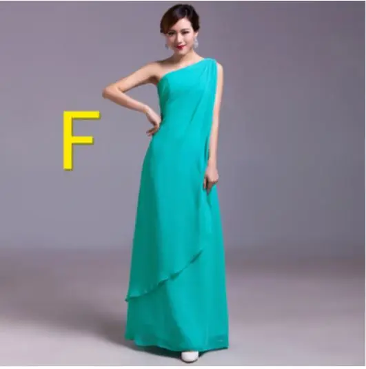 Ла звезда mar vestidos de madrinha шифоновый стиль 6 трапециевидной формы бирюзовое платье подружки невесты с длинными; дешево, большие размеры - Цвет: F style