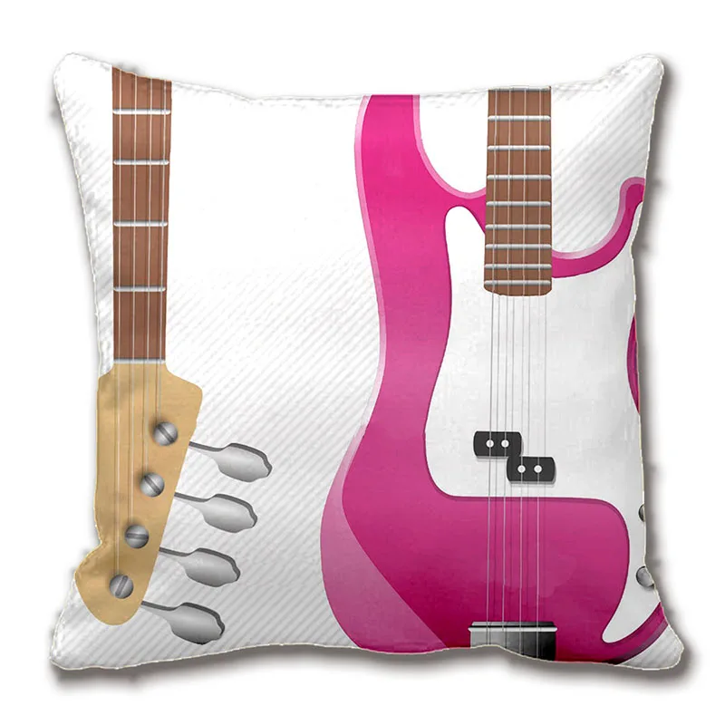 Girly Chic Hot Pink Electric Guitar White Stripes Throw Pillow Case Mesmerizing Girly Decorative Pillows Girly Chic Hot Pink Electric Guitar White Stripes Throw Pillow Case Mesmerizing Girly Decorative Pillows
