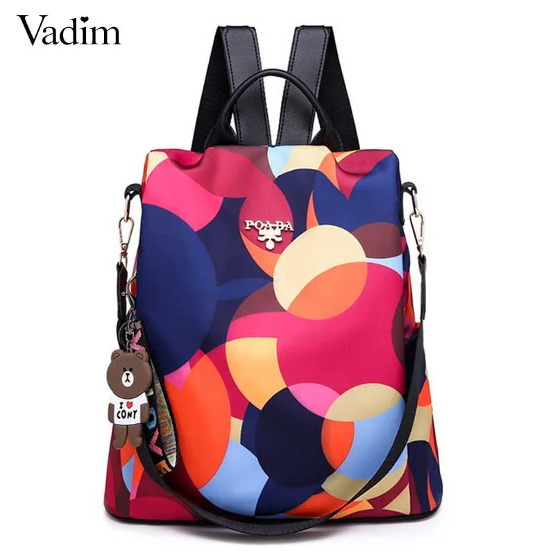  Vadim New Fashion Women Backpacks 2019 Waterproof Oxford Backpack Female Anti Theft Bagpacks School - 33015610025