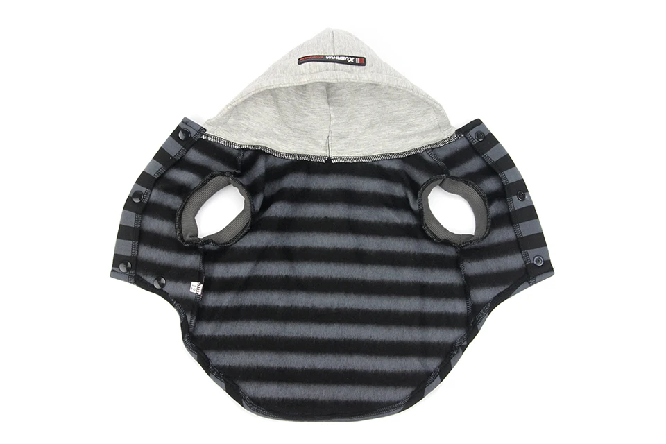 2018 Pet Dog Coat Jacket Autumn&Winter Dog Clothes For Small Medium Dogs Thick Cotton Coat Black Striped Bear Pattern Hoodie XXL 302