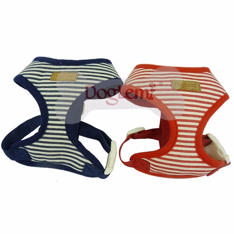 Top quality hot Soft comfortable Stripped dog harness Puppy Cat  Pet Step in Harness 2 color 5 size  (3)