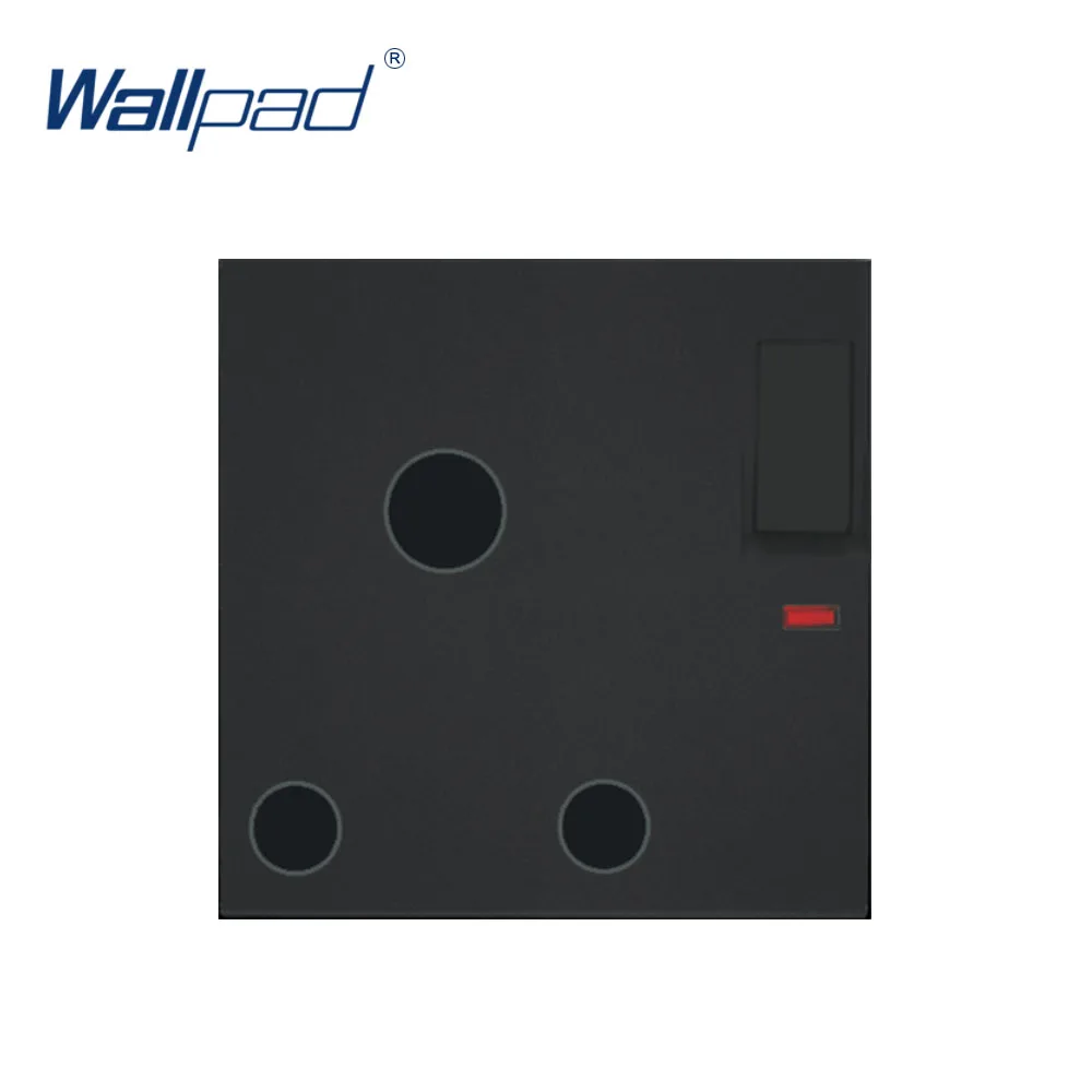 Роскошная розетка Wallpad 3 контакта 15 А британская с переключателем функциональный