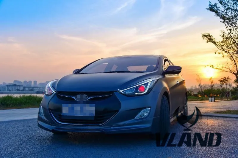 VLAND производитель автомобильных головных ламп для Elantra светодиодный головной светильник 2012 2013 головной свет с D2H ксеноновая лампа и Дневной светильник