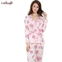 Сексуальное женское белье Пижама Mujer Лето 2017 весна с длинными рукавами и принтом женские пижамы Ночная одежда пижамный комплект пижамы