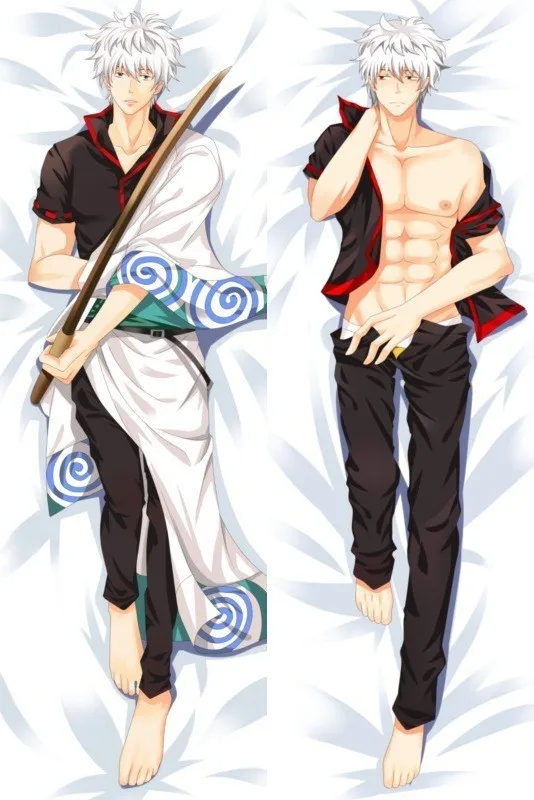 Anime GINTAMA Sakata Gintoki Cool Male Dakimakura Pillow Cover Case Hugging Body_zpsz8mmqhf8