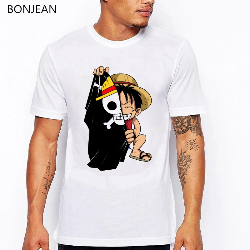 

One Piece T shirt Men Japanese Anime shirt naruto Luffy skull printed tshirt homme funny cartoon t shirts summer top camisas