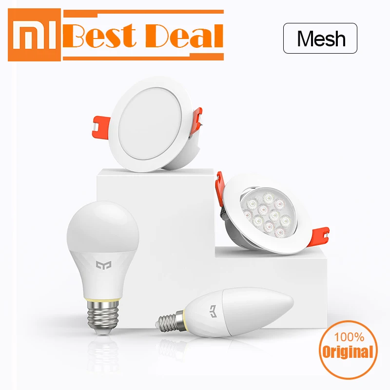 

Xiaomi Yeelight Smart bulb Mesh Edition Spotlight Downlight Candle Light Intelligent E14 Bulb for Mijia Mi Home APP smart Home