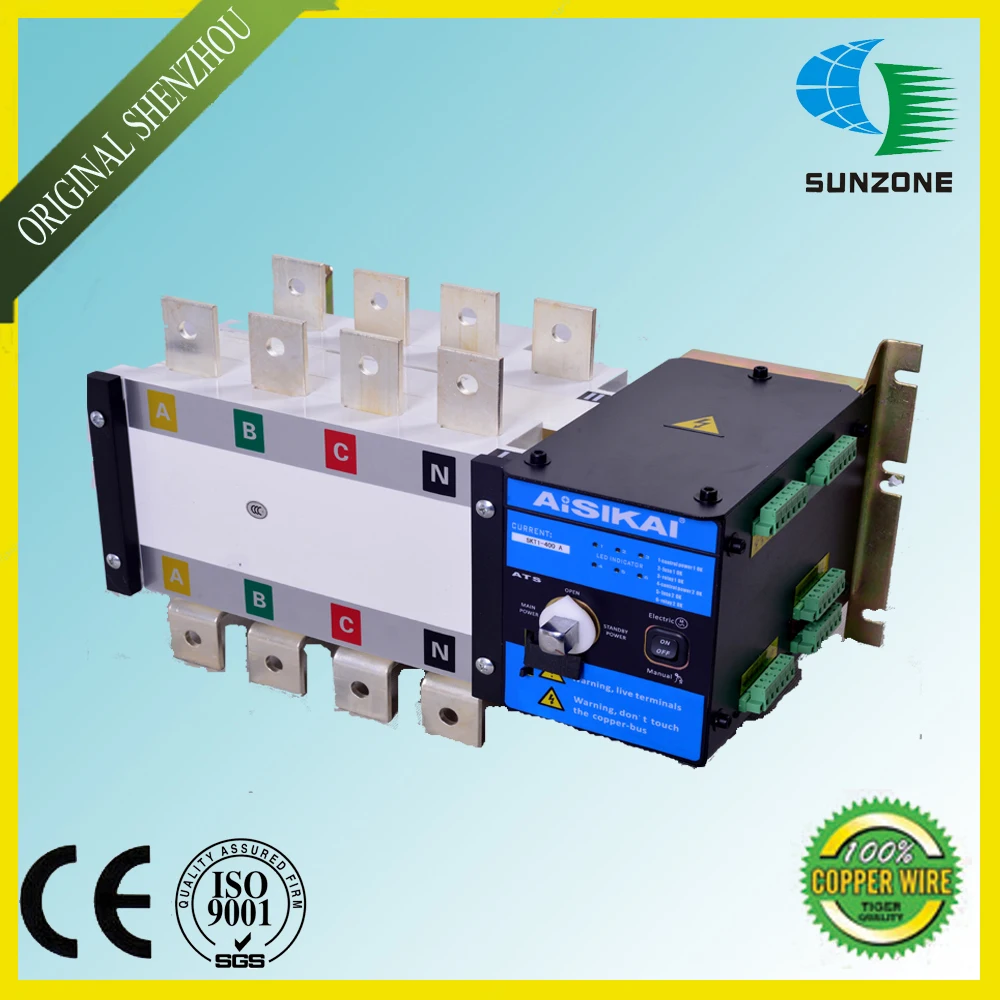

Genset ATS Automatic Transfer Switch 400A Three Phase 4 Poles 4P