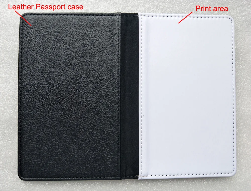 

Sublimation passport case Flip leather case with cardslot + blank polyester cloth heat press can printable passport case 5 pcs