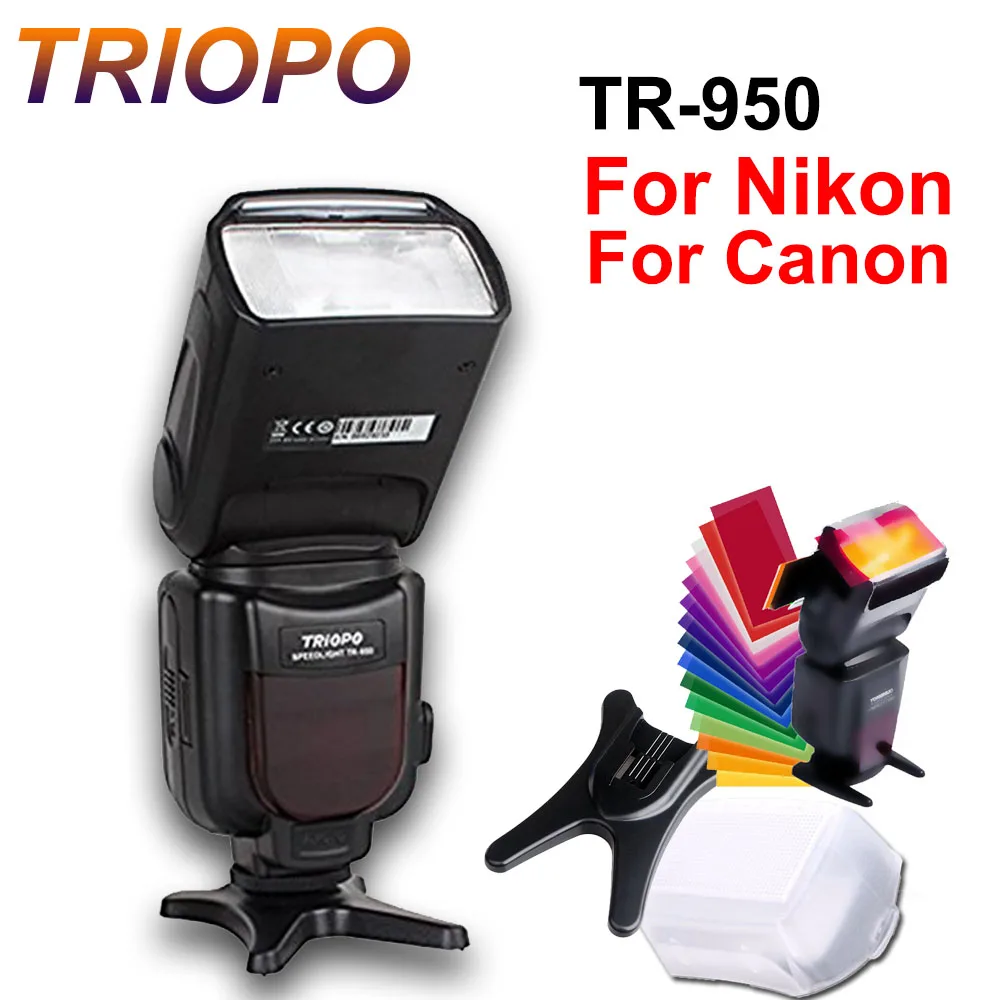 

Triopo TR-950 M S1 Mode wireless Flash Speedlite Speedlight For Canon Nikon DSLR Cameras 6D 550D D7100 D3100 D800 D750 D600 D90