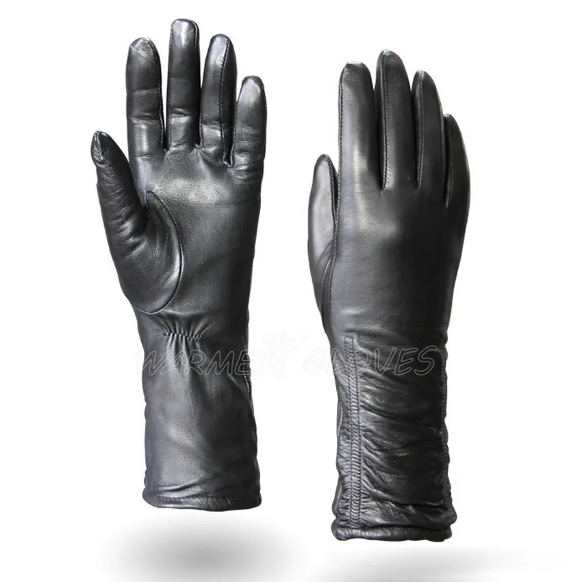 High Quality Women TouchScreen Leather Gloves Warm Fashion Winter Genuine Goatskin Driving Glove Five Finger L106NC1