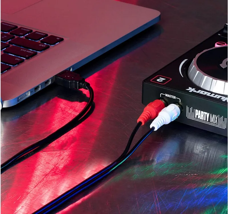 Профессиональное аудио Звуковая карта DJ контроллер дисковый проигрыватель цифровой регулятор смешивания DJing монитор CD цветной светильник PC DJing машина