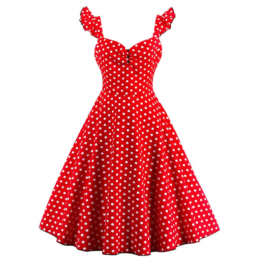 sleeveless a line polka dot dres sleeveless a line polka dot dres