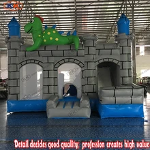 Cheap inflatable dinasour castle bouncer with slide combo for sale