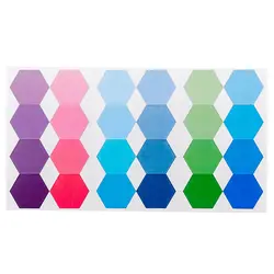 Градиентный цветной шестигранный набор стикеров для заметок блокнот канцелярские бумажные наклейки офисные школьные принадлежности