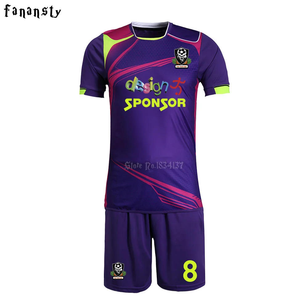 2019 Survetement Football Men Custom Soccer Jerseys Adult DIY Sports