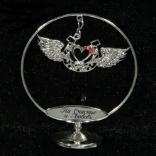 Серебряное крыло/Сердце/подковы искусство. Декоративное ремесло для домашнего декора. Коллекционные вещи "happy& love". Свадебное/Рождественское украшение