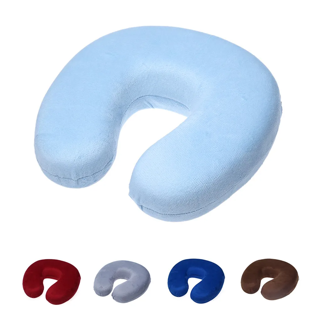  U Shaped Slow Rebound Memory Foam Pillow Travel Neck Pillows Health Care Headrest for Office Flight Car Traveling 