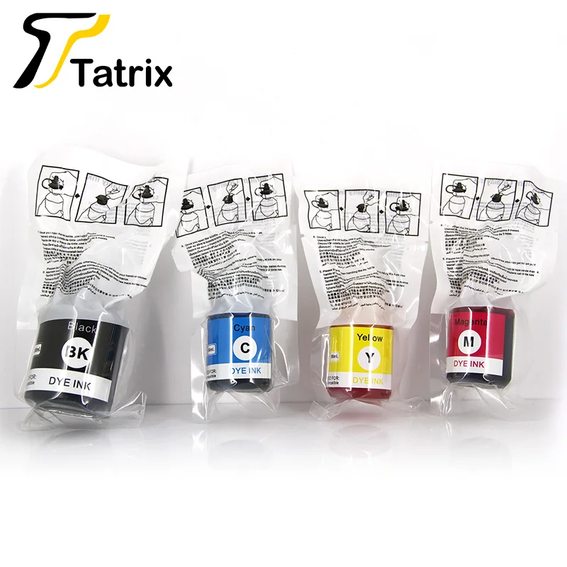 Tatrix For Brother BTD100BK BTD100C BTD100M BTD100Y Refillable Dye Ink Fit for Brother DCP-T230/T236/T238/T430W/T435W/T436W