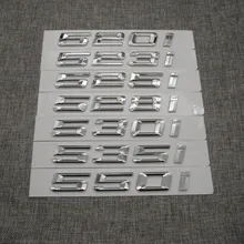 3D ABS for BMW 520I 523I 525I 528I 530I 535I Letter Number Silver Chrome Car Sticker Badge Emblem Car Styling