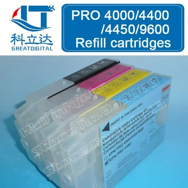 

[KLD Inkjets] T6142 T6143 T6148 T6144 Compatible Refllable inkjet cartridge is compatible with Stylus Pro 4450 [with ink]