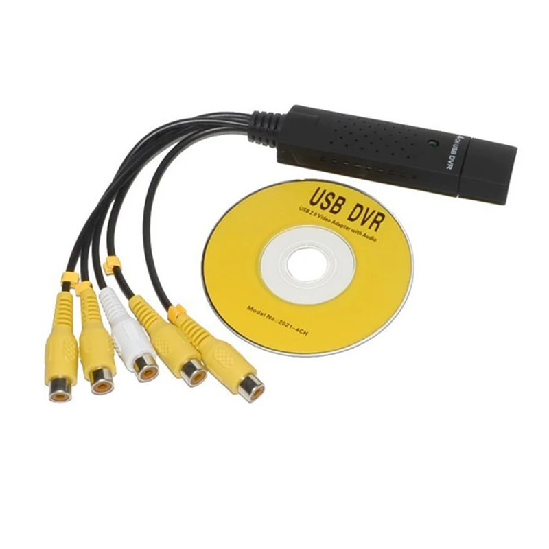 

4-channel USB2.0 interface video capture card surveillance video cable AV laptop video capture cable