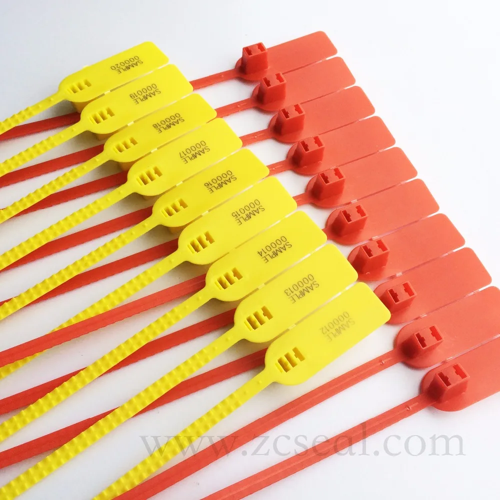 100pieces 345mm high security seal adjust plastic security seal with metal insert safety guard unsustainable disposable