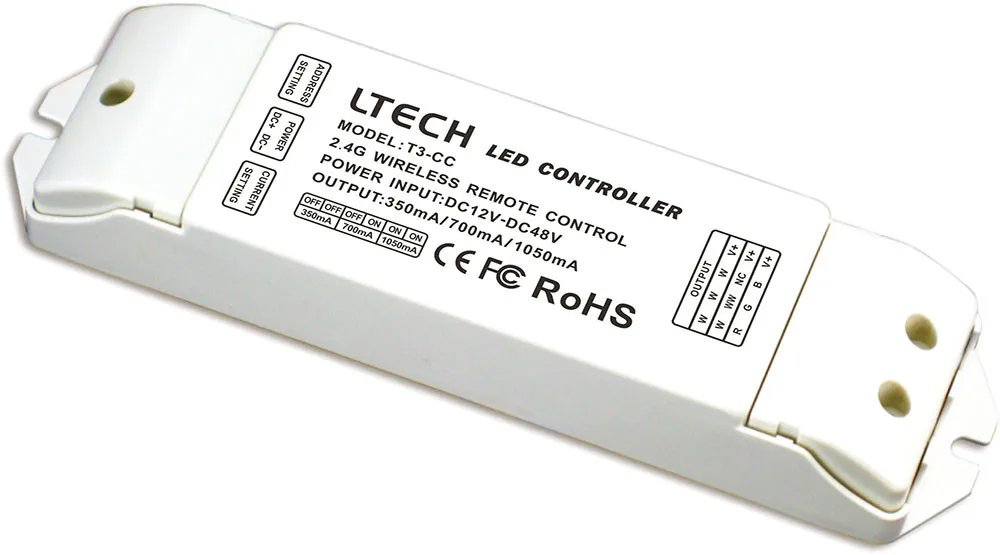 T3-cc получения контроллер (текущий 3 в 1); DC12-48V вход; CC 350/700/1050ma * 3ch; работать с T1/T2/T2M/T3/T3M/T3X дистанционный пульт