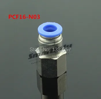 

Free shipping 10pcs/lot 16mm to NPT3/8" Pneumatic Air Fitting , PCF16-N03 pipe fittings push in quick joint connect