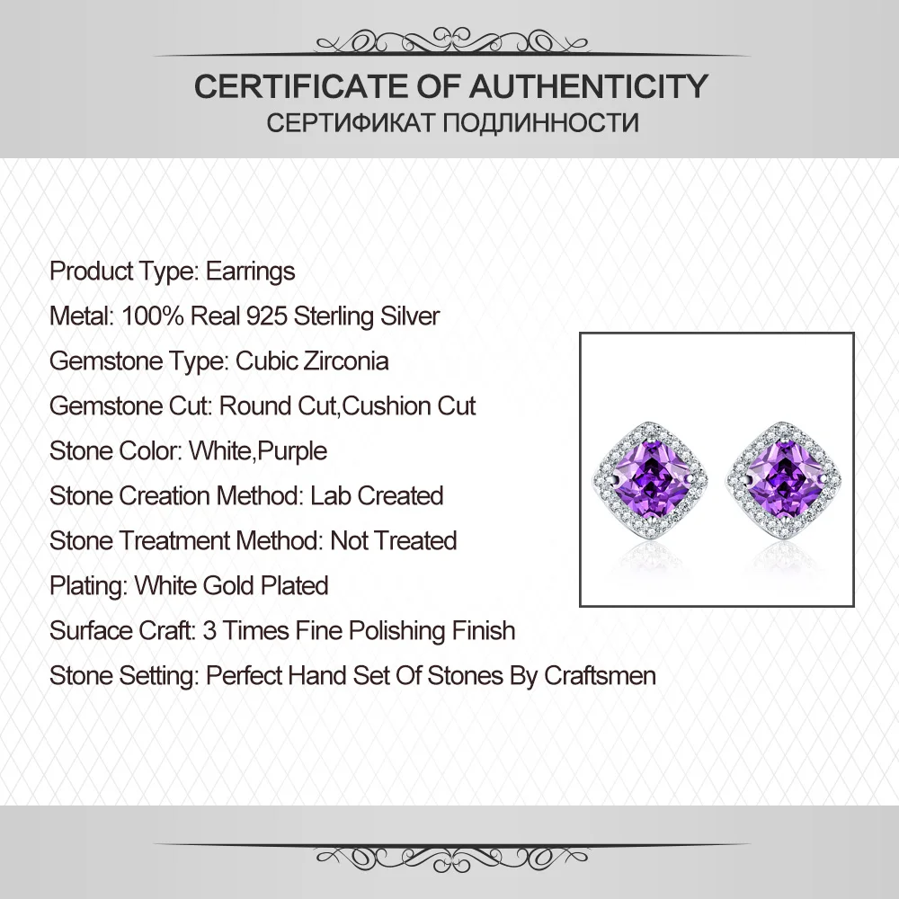 Женские серьги гвоздики из серебра 925 пробы с фианитом|stud earrings|earrings forearrings for women |