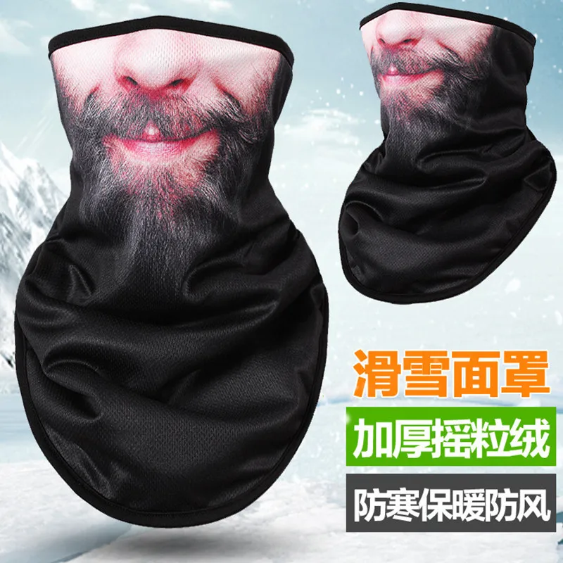 

S98-1 Autumn winter warm ski mask skull outdoor riding windproof cold catch fleece triangle scarf collar bib Cycling Face Mask