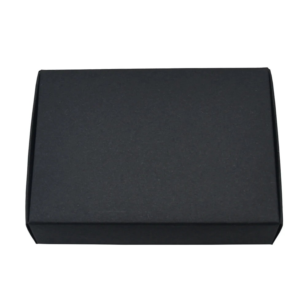 

13x9.5x3cm Black Cardboard Gift Storage Boxes Retail Foldable Wedding Birthday Card Photo Package Kraft Paper Box Paperboard Box