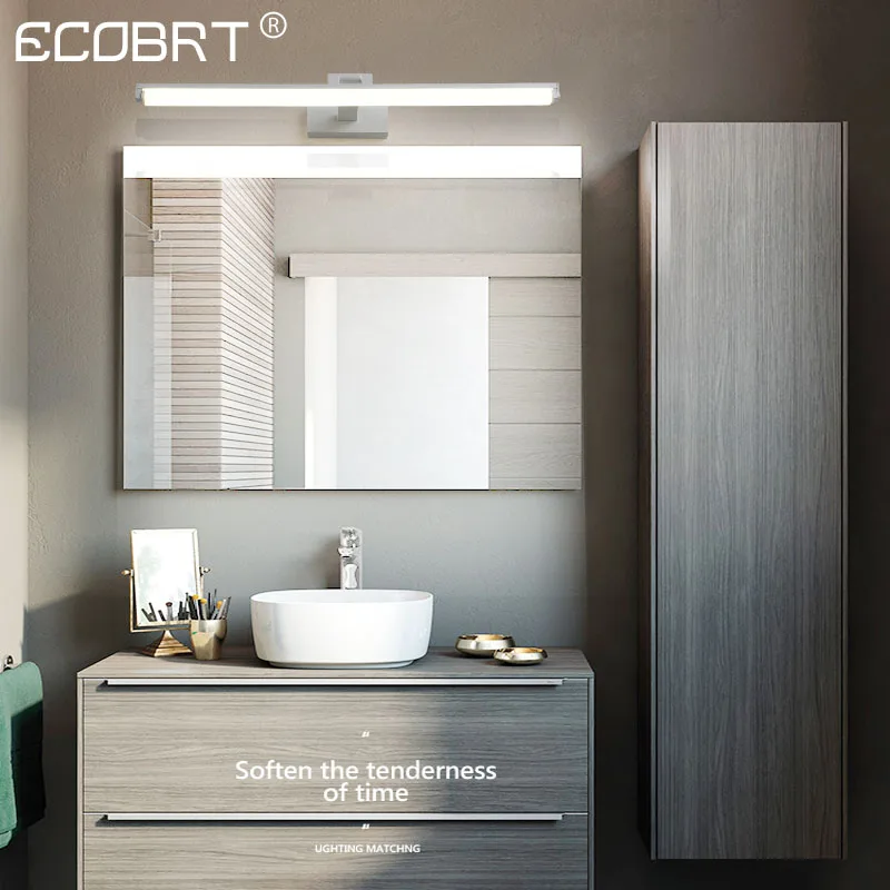 ECOBRT настенный светильник Led подсветка для зеркала в ванной комнате черный/белый