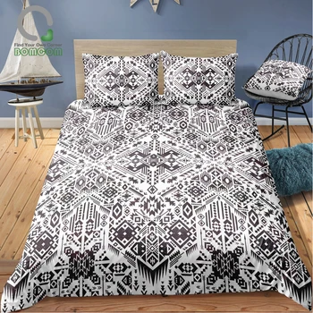 

Bomcom 3D Bedding set Geometric Aztec Art Pain Navajo Pattern Traditional American Native boho Duvet cover set 100% Microfiber