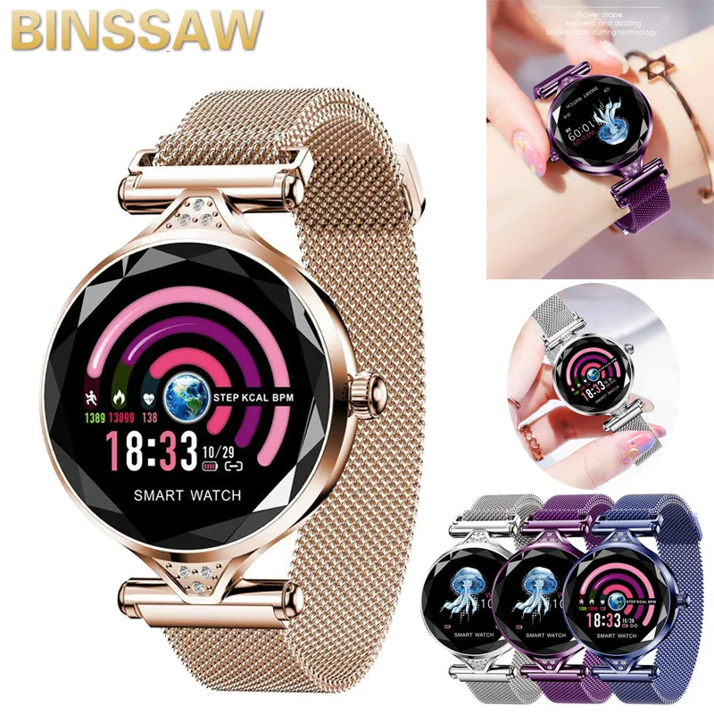 

2019 Smart Watch Women Heart Rate Blood Pressure Fitness Tracker Watches Pedometer Lady Physiological Cycle Waterproof Bracelet