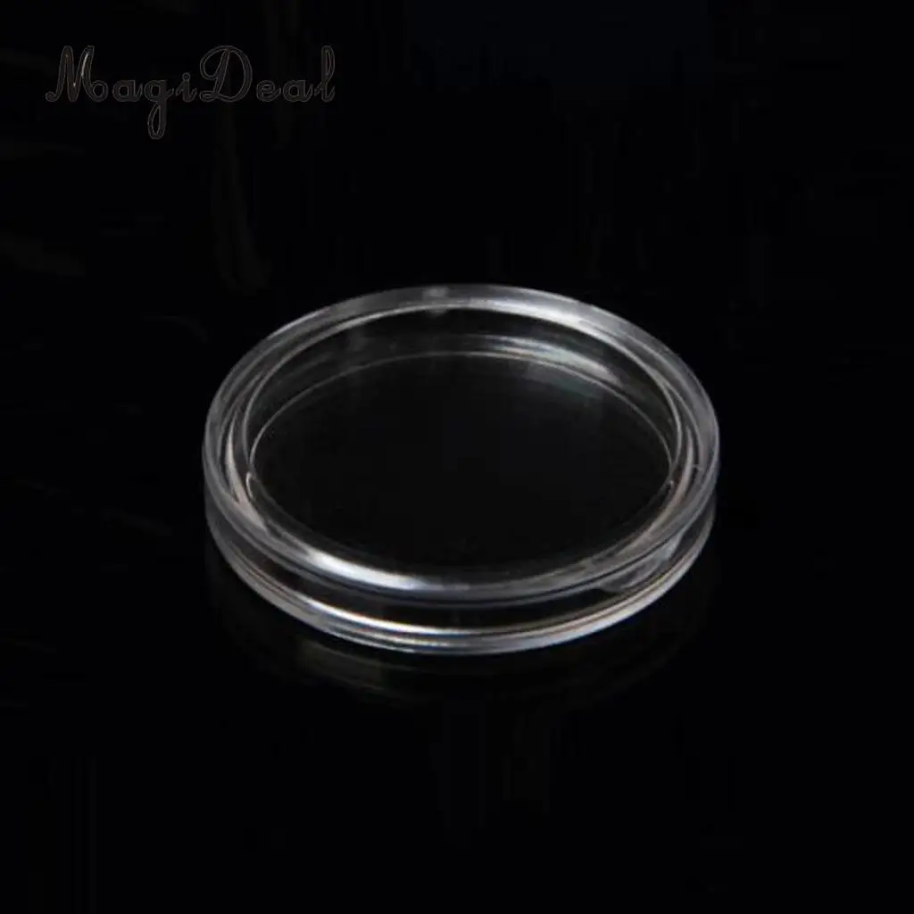 MagiDeal 100Pcs/Set Clear Coin Capsules Containers Boxes Holders for Children Kids Novelty Gift 26mm