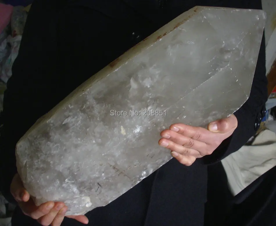 

59.4LB 19" HUGE RAW NATURAL CLEAR PHANTOM Pyramids Inclusion QUARTZ CRYSTAL POINT Original Stone